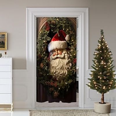 Christmas Decorations Door Cover, 1 Panel Door Curtain with Santa Claus or Snowman Pattern Home Xmas Decor for Living Room, Kitchen, Outdoor Lightinthebox Christmas Decorations Door Cover, 1 Panel Door Curtain with Santa Claus or Snowman Pattern Home Xmas Decor for Living Room, Kitchen, Outdoor Lightinthebox