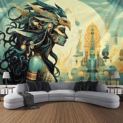 Egyptian Religious Art Hanging Tapestry Wall Art Goddess Mythology Large Tapestry Mural Decor Photograph Backdrop Blanket Curtain Home Bedroom Living Room Decoration Lightinthebox