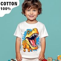 Boys T shirt Short Sleeve T shirt Tee Graphic Animal Dinosaur 3D Print Active Sports Fashion 100% Cotton Outdoor Casual Daily Kids Crewneck 3-12 Years 3D Printed Graphic Regular Fit Shirt miniinthebox - thumbnail