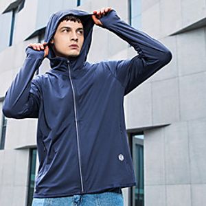 Men's UPF 50 Clothing UV Sun Protection Lightweight Jacket Zip Up Hoodie Jacket Windbreaker Cooling Sun Shirt with Pockets Quick Dry Packable Coat Top Hiking Fishing Outdoor Performance Lightinthebox
