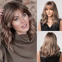 Medium-Length Curly Synthetic Wig with Air Bangs - Perfect for Beginners Lightinthebox Medium-Length Curly Synthetic Wig with Air Bangs - Perfect for Beginners Lightinthebox