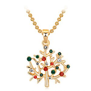 Women's Pendant Necklace Charm Necklace Classic Flower Fashion Zircon Gold Plated Alloy Rainbow 45 cm Necklace Jewelry 1pc For Christmas Party Evening Street Gift Birthday Party miniinthebox