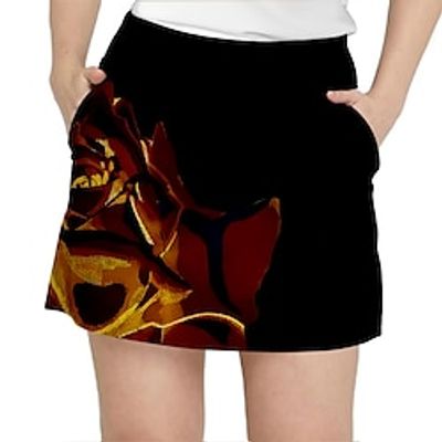 Women's Tennis Skirts Golf Skirts Breathable Quick Dry Moisture Wicking Tennis Clothing Golf Apparel Regular Fit 2 in 1 Golf Tee Pocket Floral Summer Tennis Golf Pickleball miniinthebox