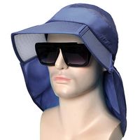 Mens Summer Thin Breathable Foldable Wide Brim Visor Bucket Hat Outdoor Sport Anti-UV Fisherman Hat