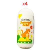 Hysen Pet Clean Cat Litter Deodorant Beads Lemon 450G (Pack of 4)
