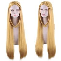 The Legend of Zelda Zelda Cosplay Wigs Women's Asymmetrical Braid 31 inch Heat Resistant Fiber Plaited Natural Straight Yellow Teen Adults' Anime Wig Lightinthebox - thumbnail