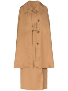 Lemaire cape belted trench coat - Brown
