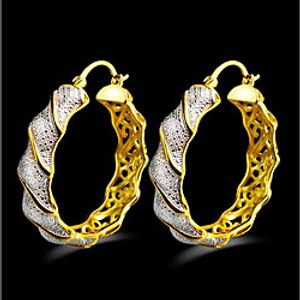 Women's Earrings Geometrical Flower Stylish Silver Earrings Jewelry Gold / Silver For Gift Daily 1 Pair miniinthebox