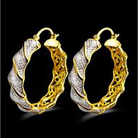 Women's Earrings Geometrical Flower Stylish Silver Earrings Jewelry Gold / Silver For Gift Daily 1 Pair miniinthebox - thumbnail
