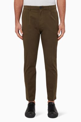 Cropped Chinos in Stretch Cotton Cropped Chinos in Stretch Cotton