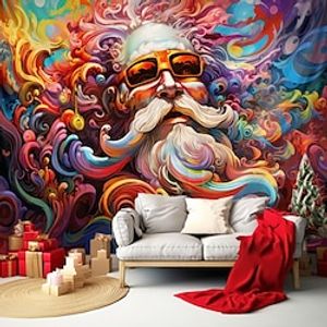 Christmas Santa Hanging Tapestry Wall Art Large Xmas Tapestry Mural Decor Photograph Backdrop Blanket Curtain Home Bedroom Living Room Decoration miniinthebox