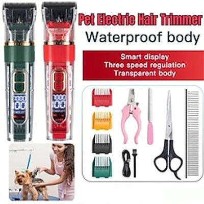 Professional Dog Clipper Dog Hair Clippers Pet Hair Trimmer Grooming Kit (PetCatDogRabbit) Haircut Cat Electric Shaver Set Lightinthebox