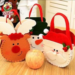 Christmas Apple Bag Drawstring Doll Old Man Christmas Packaging Gift Bags Felt Christmas Gift Bags Christmas Sack Felt Santa Gift. Lightinthebox