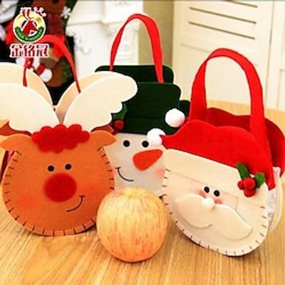 Christmas Apple Bag Drawstring Doll Old Man Christmas Packaging Gift Bags Felt Christmas Gift Bags Christmas Sack Felt Santa Gift. Lightinthebox