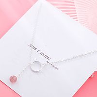 yongcheng 925 silver strawberry crystal ins wind bracelet female recruit peach blossom cat korean version of simple and fresh students mori girlfriends Lightinthebox - thumbnail