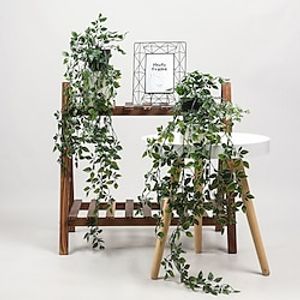 2Pcs 80Cm/31" Artificial Plants Leaves Vine Wall Hanging Decorations Artificial Leaves Display,Fake Flowers For Wedding Arch Garden Wall Home Party Hotel Office Arrangement Decoration miniinthebox