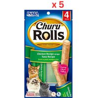 Inaba Churu Chicken Recipe Wraps Tuna Recipe 40G/4 Sticks Per Pack (Pack of 5)
