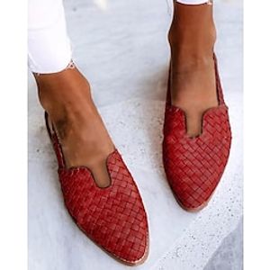 Women's Sandals Comfort Shoes Outdoor Office Summer Buckle Block Heel Pointed Toe Comfort Walking PU Buckle Almond Light Red Blue Lightinthebox