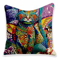 Double Side Cushion Cover 1PC Soft Decorative Square Throw Pillow Cover Cushion Case Pillowcase for Sofa Bedroom Superior Quality Machine Washable Lightinthebox - thumbnail
