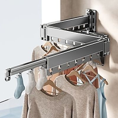 Folding Clothes Hanger Balcony, Floating Bathroom, Outdoor Home Windows, Invisible Telescope, Cooled Dry Quilt, Wall Mounted Clothes Hanger miniinthebox