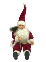 Sitting Santa Gold/Red 45 CM - 78659