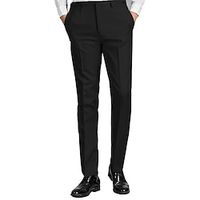 Men's Dress Pants Trousers Suit Pants Pocket Plain Comfort Breathable Formal Business Vintage Casual Black Stretchy Lightinthebox - thumbnail