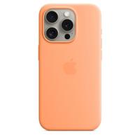 Apple iPhone 15 Pro Silicone Case with Mag Safe | Orange Sorbet