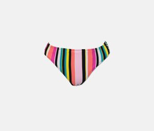 Womens Stripe Pull-on Bikini  Pink Combo