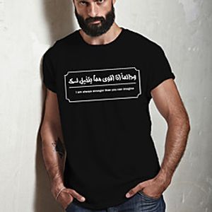 Men's Unisex Tee T shirt Hot Stamping Graphic Prints Letter Plus Size Print Short Sleeve Casual Tops Cotton Basic Fashion Designer Big and Tall Black miniinthebox