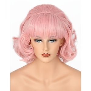 Grease Frenchy Wig 50s Wig for Pink Ladies Vintage Honeycomb Shaped Bob Curly Wig miniinthebox
