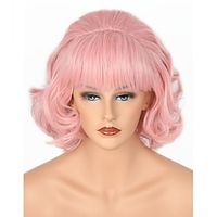 Grease Frenchy Wig 50s Wig for Pink Ladies Vintage Honeycomb Shaped Bob Curly Wig miniinthebox - thumbnail