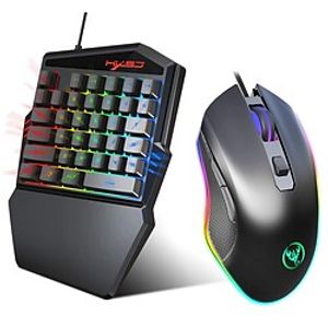 V100-2  A866 USB Wired Mouse Keyboard Combo Gaming / Backlit Gaming Keyboard Gaming Gaming Mouse 6400 dpi miniinthebox