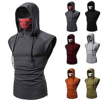 Punk  Gothic Mask Hoodie Ninja Hoodie Skull Skeleton Men's Cosplay Costume Halloween Carnival Halloween Masquerade Tank Top Lightinthebox - thumbnail