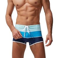 Men's Swimwear Swim Shorts Swim Trunks Print Color Block Breathable Soft Outdoor Casual Daily Hawaiian Stylish Black White Micro-elastic Lightinthebox - thumbnail