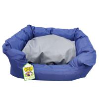 Nutrapet L-56Cm W-44Cm H-14Cm Lounger Bed Navy & Grey S