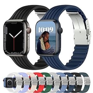 1PC Smart Watch Band Compatible with Apple iWatch Series 8 7 6 5 4 3 2 1 SE Sport Band for iWatch Smartwatch Strap Wristband Silicone Waterproof Adjustable Elastic Lightinthebox