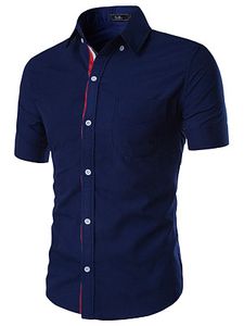 Fitted Patch Pocket Plain Men Shirts