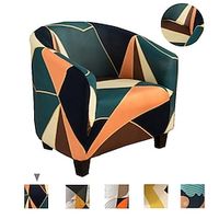 Stretch Sofa Cover Slipcover Elastic Sectional Couch Armchair Loveseat 4 or 3 seater L shape Geometric Plaid High Elasticity Four Seasons Universal Super Soft Fabric miniinthebox - thumbnail