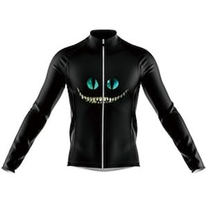 Men's Cycling Jersey Long Sleeve Bike Jersey with 3 Rear Pockets Mountain Bike MTB Road Bike Cycling Cycling Breathable Ultraviolet Resistant Quick Dry Black Polyester Sports Clothing Apparel Lightinthebox