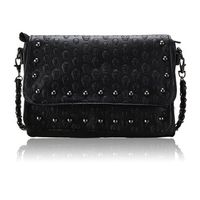 Women Punk Skull Black Crossbody Bag