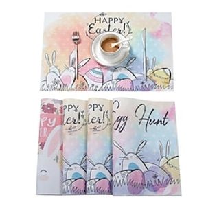 Placemats Pu Leather Table Mats Heat Resistant Waterproof Washable Outdoor Placemats for Wedding Kitchen Dining Patio Table Decorations miniinthebox