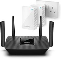 Linksys Bundle - MR8300 Tri-Band MU-Mimo Mesh WiFi Router & 2 Velop Dual-Band Whole Home Plug-In Nodes (AC4800, Works with any ISP plan or modem), Black - thumbnail