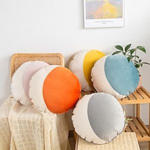 Netherlands Velvet Crescent Moon Series Round Throw Pillowcase ins Simplicity Fresh Pillowcase Living Room Bedroom Sofa CushionCover Modern Sample Room CushionCover miniinthebox