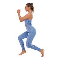 Women's Crew Neck Yoga Top Summer Solid Color Sky Blue Nylon Yoga Fitness Gym Workout Top Sleeveless Sport Activewear Quick Dry Breathable Comfortable Freedom Stretchy Lightinthebox - thumbnail