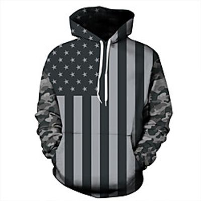 Inspired by Flag of the United States USA Hoodie Anime 100% Polyester Anime 3D Harajuku Graphic Hoodie For Men's  Women's  Couple's Lightinthebox