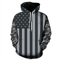 Inspired by Flag of the United States USA Hoodie Anime 100% Polyester Anime 3D Harajuku Graphic Hoodie For Men's  Women's  Couple's Lightinthebox - thumbnail