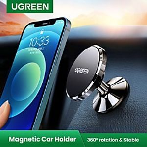 UGREEN Phone Holder Stand Mount Car Car Holder Stickup Type Magnetic Phone Holder Aluminum Alloy Phone Accessory iPhone 12 11 Pro Xs Xs Max Xr X 8 Samsung Glaxy S21 S20 Note20  Lightinthebox