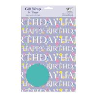 Pinak Happy Birthday Flower Wrap Gift Wrapping