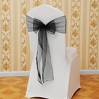 25pcs Chair Sashes Bows Wedding Celebrations Banquets Restaurants Hotels Chair Back Decorations Home Decor Lightinthebox - thumbnail