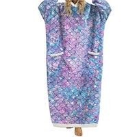 Women's Casual Dress Night Dress Long Dress Maxi Dress Daily Classic Pocket Cat Hooded Home Lounge Lake Blue Black 2023 Fall Winter One-Size Lightinthebox - thumbnail